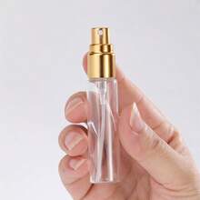 15ml, 10ml Transparent Glass Perfume Sample Bottles With Gold Sprayer, Mini Blank Fine Mist Spray Bottles, Portable Essential Oil Spray Bottles, Empty Bottles, Facial Mist, Moisturizing Bottles, Travel Cosmetic Containers, Refillable Bottles, Hygienic Cleaning, Suitable For Travel And Business Trips - Multicolor - View 4