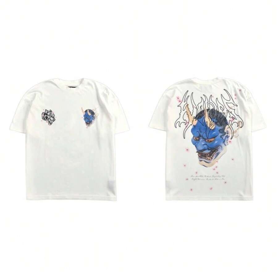 Darcsport T-Shirt 2026 American Style Hip-Hop Loose Skull Print Fitness Sports Short-Sleeve T-Shirt - T260109 Trắng - Xem 1