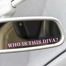 Who Is This Goddess?" Sticker, Beautiful Waterproof Rearview Mirror Decal, Cute And Lovely Sticker Suitable For Most Cars And Car Parts - A - View 3