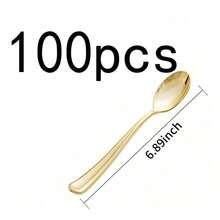 Bộ dao nĩa mạ vàng 100/50/25/10 món, dùng cho bánh ngọt/salad/món ăn phương Tây/mì Ý/que khuấy cà phê, có thể tái sử dụng, thích hợp cho tiệc tùng, ngoài trời, họp mặt gia đình, đám cưới, sinh nhật, ngày lễ, nhà bếp, đồ dùng bàn ăn, quà tặng. Dễ dàng vệ sinh và tái sử dụng! Bộ dao nĩa - Đồ dùng tiệc hoàn hảo - Vàng - Xem 14