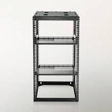 20U Open Frame Network Rack, 23 In Depth, Wall Mounted Or Floor Standing Server Rack, Heavy Duty 4 Post, With Vented Shelves & Mounting Hardware, Holds All Your Networking IT Equipment AV Gear - 20U - View 9