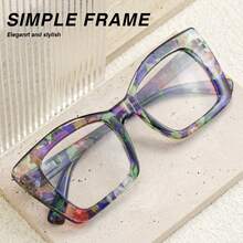 4pcs Large Frame Cat Eye Reading Glasses, Leopard Print Design, With Comfortable Spring Hinges, Suitable For Men And Women Daily Wear - White - View 6