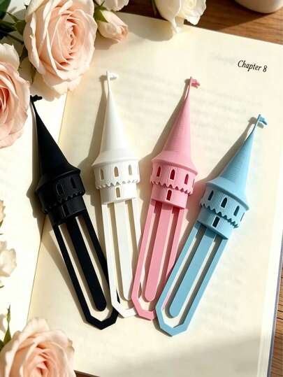 Marcapáginas de Castillo Mágico 3D - Marcapáginas único e interesante - Decoración con forma de castillo - Diseño de punta puntiaguda - Regalo perfecto para amantes de los libros