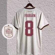 [48-Hour Shipping] Spanish National Team 2026-2027 Season Away White Short-Sleeve Football Jersey, Player Version, Numbers 2 / 8 / 10 / 16 / 17 / 19 / 20 - No. 8 - View 8