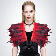 Áo choàng lông vũ giả kiểu Gothic cho trang phục Halloween dành cho nữ - Nhiều màu - Xem 7