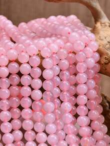 Cuentas sueltas de cuarzo rosa natural para hacer joyas. Cuentas de estilo bohemio de primavera y verano, tamaños de 4/6/8/10 mm, longitud de 38 cm/15 pulgadas. Tonos de rosa suave a lavanda, gemas pulidas suaves para manualidades creativas de collares, pulseras y aretes. Para entusiastas de la artesanía, suministros de cuentas y aficionados al bordado. - Multicolor - Ver 9