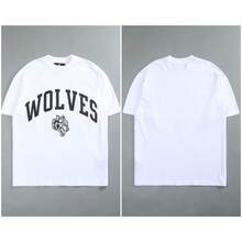Darcsport T-Shirt,  American Retro Print T-Shirt For Men, Loose Fit, Simple And Versatile, Short-Sleeved - T240305白色 - 查看 12