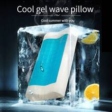 1pc Cooling Gel Pillow With Wave-Shaped Neck Support, Helps Improve Sleep In Summer - 1PC - View 3
