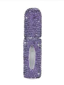 1 Pc High-End Diamond Encrusted Perfume Travel Atomizer, 5ml Refillable Mini Spray Bottle With Vacuum Impressed Design, Moisturizing Cosmetic Sample - Multicolor - View 6