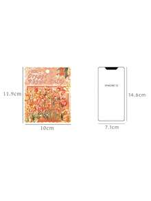 20pcs Gold Foil Floral Pet Sticker Set, Vintage Floral Decorative Stickers For Scrapbooking, Journals, DIY Crafts, Notebook Decoration Scrapbook Supplies - HHSM - View 11