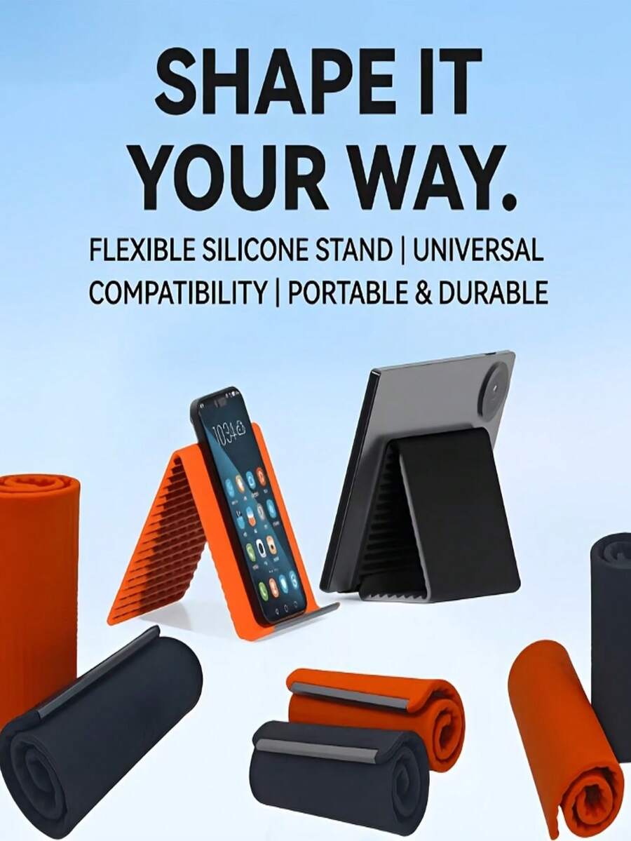 1pc Creative Flexible Foldable Phone Stand, Portable Phone Holder, Multi-Functional Phone Stand, Creative Flexible Foldable Slouchy Phone Stand Travel Accessory, Creative Flexible Portable Phone Stand Birthday Gift For Family