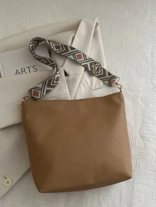 2026 Summer New Fashion Handheld Shoulder Crossbody Large Capacity High-Quality Commuter Tote Bucket Bag Women's Bag - Khaki - View 8