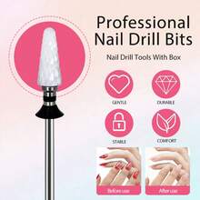 1pc Ceramic Nail Drill Bit, Suitable For Nail Technicians' Daily Use - Apricot - View 5