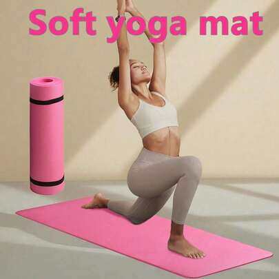 1 tấm thảm yoga nhiều màu, dày 0.8cm/0.3in, thảm tập thể dục mềm mại, thoải mái, thích hợp cho thể thao, thể dục dụng cụ, tập luyện, Pilates, thảm trải sàn tập thể dục, bộ dụng cụ tập gym, tập luyện tại nhà, thích hợp làm quà tặng, quà Ngày của Mẹ, quà sinh nhật, quà Giáng sinh.