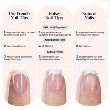 Beetles 210 Pcs Soft Gel French Tips Press On Nails - Pink French Tip Nails Medium Almond Fake Nail Tips, False Nails Art DIY Gift For Women - 210Pcs Medium Amlond - 查看 6