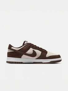 Nike Giày thể thao nữ DUNK Small Swoosh Retro, giày casual đa năng dành cho trượt ván. - Trắng Nâu - Xem 6