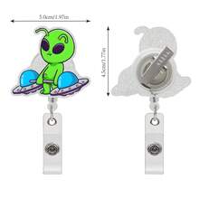 Funny Retractable Easy Clip ID Badge Holder, Cartoon/Slogan Creative Design ID Card Case, Suitable For Nurses/Office Workers/Teachers/Students, Coworker Gift - A - View 11
