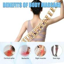 1pc Massage Tool, Back Massage Roller, Trigger Point Massager, Full Body Muscle Relaxation, Relieves Muscle Tension Back Massager - Perfect Mother's Day Gift - Apricot - View 4