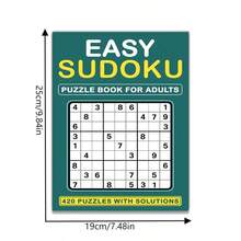 1 cuốn sách Sudoku, độ khó tăng dần, phù hợp cho người lớn và người cao tuổi, giúp rèn luyện trí não, thư giãn và giải trí, là lựa chọn quà tặng tuyệt vời (Không bao gồm bút). - Mảnh duy nhất - Xem 2