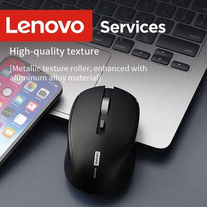  Lenovo N220 Wireless Mouse, USB Connection, Silent Design, Office/Home/Gaming Mouse, Portable & Comfortable, Compatible With Desktop & Laptop