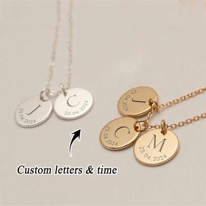 1 chiếc vòng cổ sinh nhật 1 tuổi cá nhân hóa, vòng cổ gia đình tùy chỉnh, vòng cổ cho mẹ mới sinh, vòng cổ khắc ngày kỷ niệm đầu tiên, quà tặng Ngày của Mẹ, quà tặng cho phụ nữ, vòng cổ khắc tùy chỉnh, quà sinh nhật, quà kỷ niệm cá nhân hóa, vòng cổ tùy chỉnh