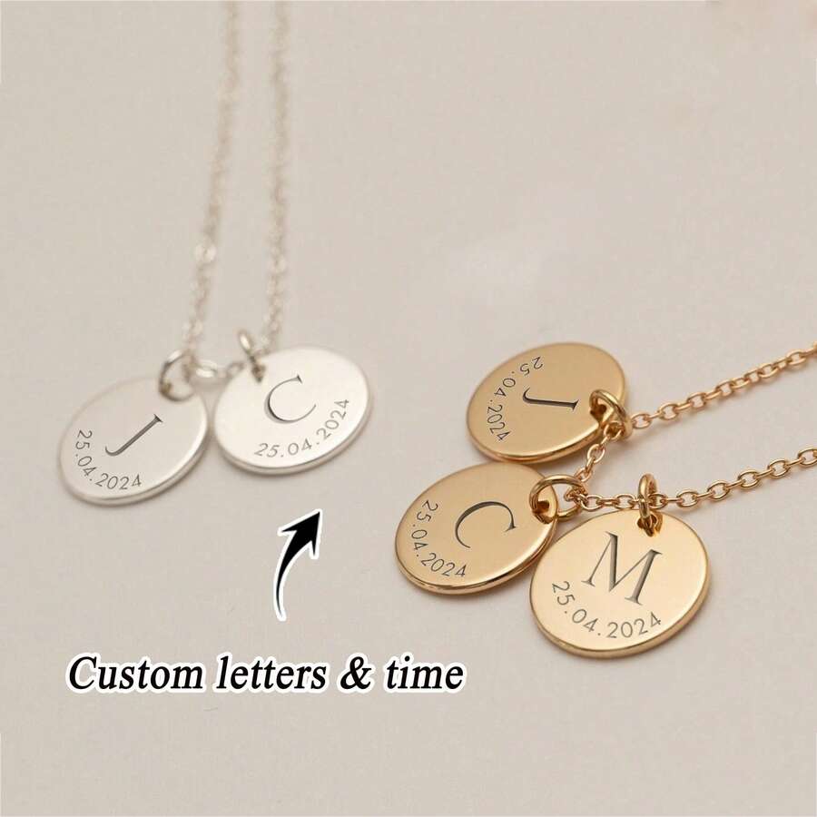 1 chiếc vòng cổ sinh nhật 1 tuổi cá nhân hóa, vòng cổ gia đình tùy chỉnh, vòng cổ cho mẹ mới sinh, vòng cổ khắc ngày kỷ niệm đầu tiên, quà tặng Ngày của Mẹ, quà tặng cho phụ nữ, vòng cổ khắc tùy chỉnh, quà sinh nhật, quà kỷ niệm cá nhân hóa, vòng cổ tùy chỉnh - Nhiều màu - Xem 1