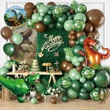 136 PCS Globos Temáticos de Sirena, Años Sirena Decoración Cumpleaños Niña, Adecuado para bodas, fiestas de cumpleaños o como regalo para niñas Reutilizable - Dinosaurio2 - Ver 13