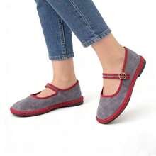 Scarpe da donna flat - Grigio - Visualizzare 2