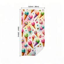 Macaron Ice Cream Beach Towel, Super Absorbent Quick Dry, Suitable For Pool, Travel, And Photo Shooting - B - View 7