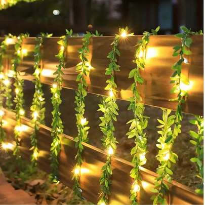 1 cuộn đèn LED dây đồng màu xanh lá cây dài 1/2/5m, dùng để tự làm vòng hoa nhân tạo, chạy bằng pin, trang trí nhà cửa cho phòng ngủ, tường, tiệc cưới, Ngày của Mẹ, đèn cổ tích.