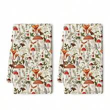2 paños de cocina con diseño de setas rojas, de 16 x 24 pulgadas, toallas de té, paños de cocina, trapos de limpieza reutilizables, lavables, regalo de cumpleaños, regalo de inauguración de la casa para amigos, accesorios de cocina, artículos de primera necesidad para cocinar, hornear, limpiar el baño, actividades al aire libre y decoración para fiestas de té. El diseño elegante mejora la decoración del hogar. - Multicolor - Ver 8