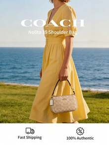 Coach Nolita 19 In Signature Canvas - Túi đeo chéo nữ thiết kế thời trang Túi xách da - Vật dụng thiết yếu khi đi du lịch Sử dụng hàng ngày Trường học/Văn phòng - Quà tặng - Vàng/Cát phấn - Phấn vàng/cát - Xem 9