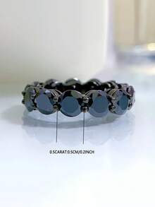 KAHOOT 925纯银莫桑石戒指，奢华浪漫的珠宝礼物，适合情人节、婚礼、订婚、宴会等场合。 - 銀色 - 查看 11