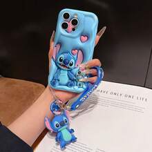 Este estuche de teléfono con cordón de Stitch de Disney está completamente cubierto de material TPU. Es a prueba de golpes, ligero y compatible con iPhone17/16/11/13/15/15 Plus/15 Pro/15 Pro Max/12/14 Pro Max/11 Pro Max/12 Pro/12 Pro Max/13. Este estuche de teléfono es un regalo de cumpleaños o de negocios popular; es duradero, resistente a las manchas y a las huellas dactilares, y adecuado tanto para hombres como para mujeres. El set también incluye un estuche de teléfono de Mickey Mouse y una pulsera de peluche de Stitch. Es un regalo perfecto para amigos y familiares. Este elegante estuche de teléfono es divertido, ligero y duradero. Estuche de teléfono iPhone17 Pro Max, estuche de teléfono Angel. - Blanco - Ver 6