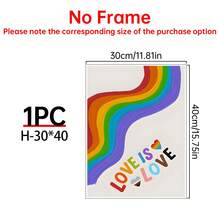 1/8 件装 LGBTQ+骄傲月帆布墙画，“没有仇恨，只有爱”。这是一个空间。采用包容平等的印刷材料，适合房间美化，可选配画框，酷儿联盟家居装饰，房间装饰产品，非常适合客厅、卧室、办公室、酒吧、大学宿舍等场所。 - 多色 - 查看 44