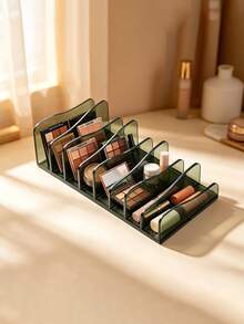 Eyeshadow Palette Storage Box, Powder Compact Organizer Tray Made Of Transparent Acrylic, Tabletop Makeup Organizer For Blush, Suitable For Vanity Table. Transparent Colorful Eyeshadow Makeup Storage Box For Desk - Multicolor - View 4