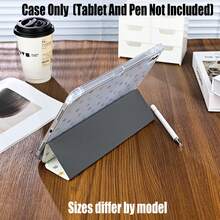 Ốp bảo vệ máy tính bảng gập 3 với khe cắm bút chì. Đặc điểm của ốp bảo vệ máy tính bảng: Thiết kế chân đế gập 3, Chức năng tự động bật/tắt màn hình thông minh, Mặt bên trái có bề mặt nhám, Mặt lưng mềm trong suốt, Khe cắm bút chì tích hợp, Các đường cắt chính xác, Nhẹ và dễ mang theo. - Nhiều màu - Xem 8