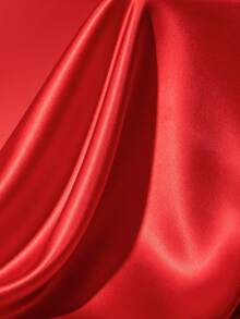 1pc Large Red Satin Fabric, Suitable For Opening Ceremony, Wedding Decoration, Ribbon Cutting - Red - View 3