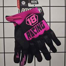 ROXF 1 Pair Multipurpose Gloves, Suitable For Men And Women, Suitable For Spring, Summer And Autumn. This Synthetic Leather Racing Glove Is Designed Specifically For Outdoor Mountain Biking, Motorcycle Racing And Various Outdoor Activities. The Gloves Feature Double-Layer Microfiber Fingertips For Durability, And Have Silicone Prints And Foam Padding, Making Them An Excellent Gift For Birthdays Or Holidays. - Hot Pink - View 4