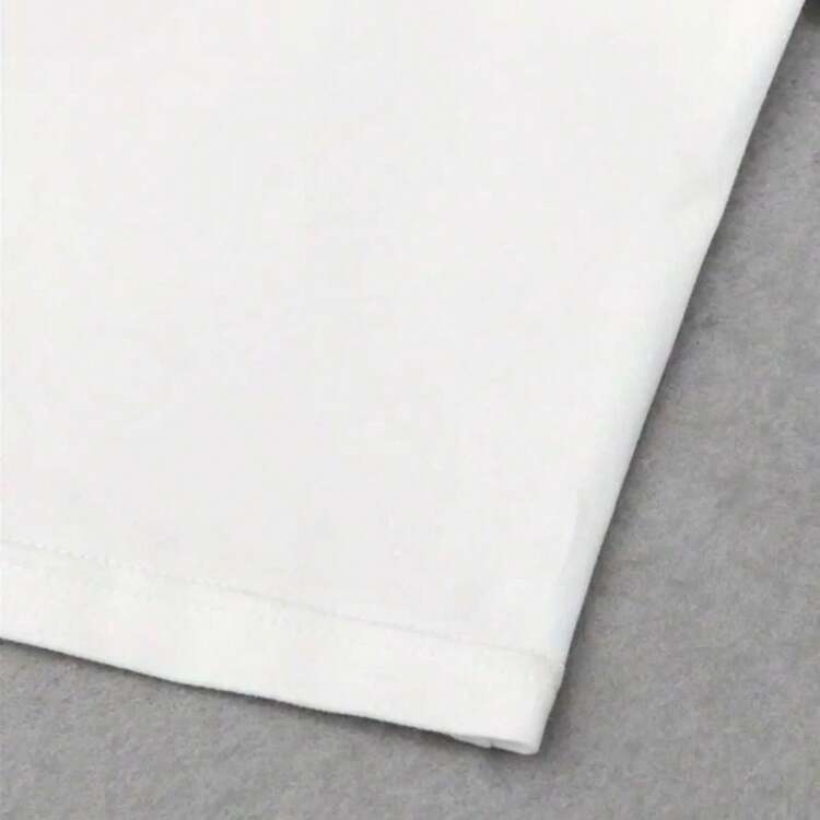 Cropped Feminino Estampado Lançamento manga Curta Gola Redonda Top Moda Todas Estação - Branco - Visão 4