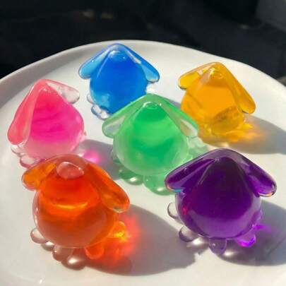 Cute Transparent Rabbit Squeeze Stress Relief Toy: Soft Squeeze Finger Toy, Adorable Rabbit Shaped Sensory Fidget Toy, Relieve Anxiety, Perfect Mother's Day Gift For Fidget Toy Collectors And Adults