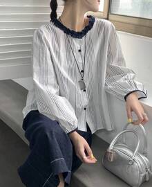 Women Blouses & Shirts - Stripe - View 6