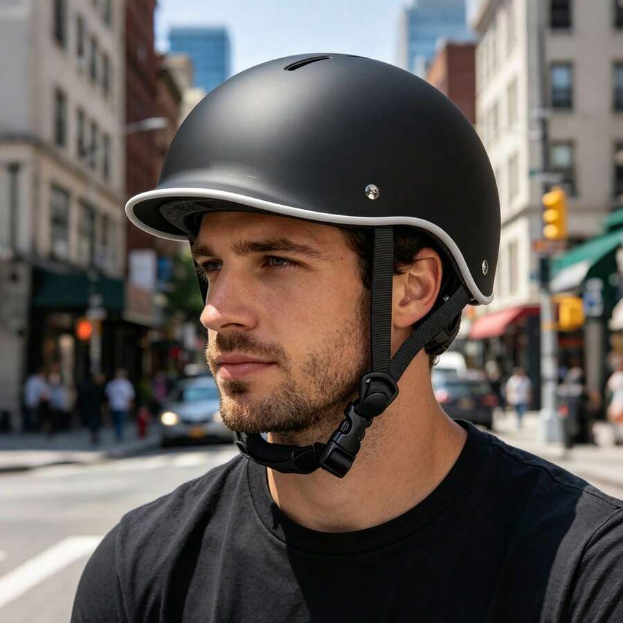 Adult Bicycle Helmet - Breathable, Adjustable, And Unisex. A Dual-Certified, Multi-Functional Sports Helmet Suitable For Skateboarding, Inline Skating, Cycling, Scooters, Balance Bikes, And Other Activities. (Size L: 22–24 Inches) - 016A - View 1