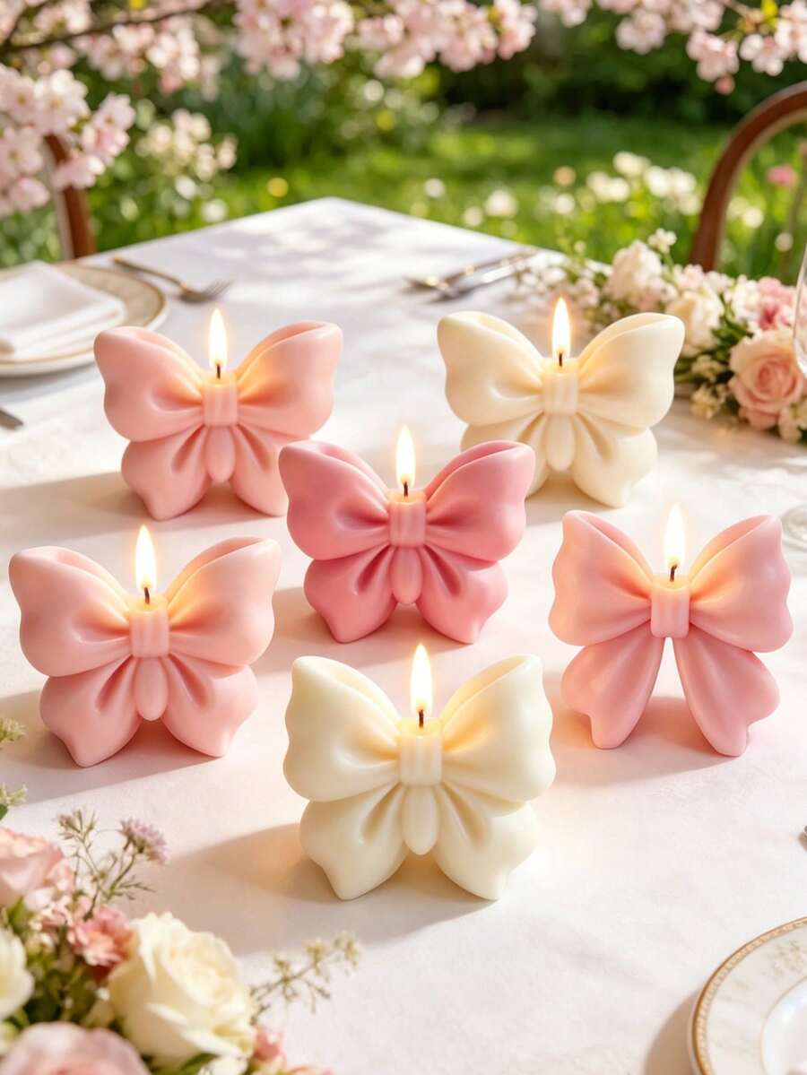 1PC Knot-Shaped Aromatherapy Candle, 3D Soy Wax Candles, Home Decoration, Gift For Women And Friends, Suitable For Valentine's Day, Weddings, Festivals, Romantic Gifts - Multicolor - View 1