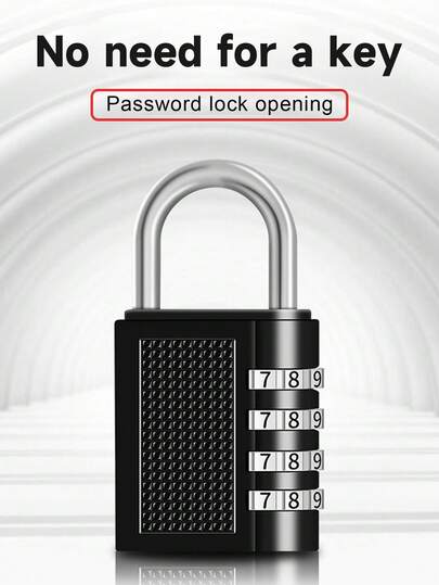 4-Digit Combination Lock, Keyless, Waterproof. Suitable For Helmet Lock, Storage Cabinet, Various Boxes, Travel Gear