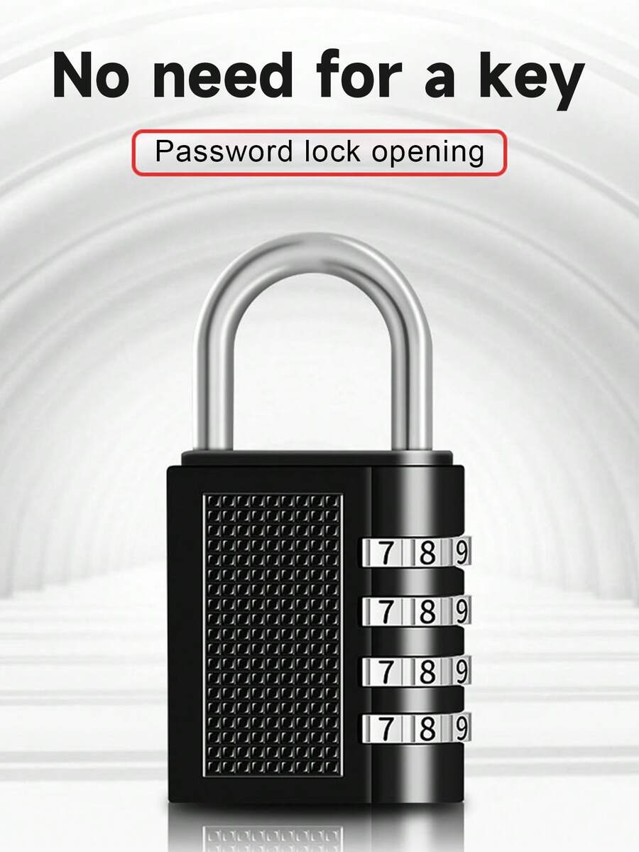 4-Digit Combination Lock, Keyless, Waterproof. Suitable For Helmet Lock, Storage Cabinet, Various Boxes, Travel Gear - Combination Lock - View 1