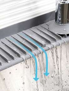 Flexible Drainage Mat, Splash-Proof Faucet Cover - Anti-Slip, Quick-Drying Drainage Mat Suitable For Sinks, Protecting Bathroom And Kitchen Sinks. Easy-To-Clean Surface, Fits Single-Hole Faucets, Applicable For Kitchen And Bathroom Vanities. - Solid Color - View 6