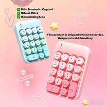 Teclado Numérico Inalámbrico 2.4G MOFii Z5, Teclado Numérico Portátil Silencioso Mini, Teclado de Contabilidad Financiera USB Compatible con Portátil y Escritorio, Batería No Incluida, Requiere 1 Pila AAA - Ver 3