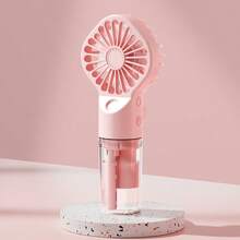 1pc Portable Handheld Mist Fan, Quiet USB Rechargeable Spray Fan, 4 Speed Modes, 800mAh, Suitable For Home, Office, Travel Mini Desktop Fan - Multicolor - View 13
