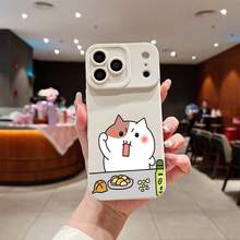 compatible with Appleおよびcompatible with Samsung Galaxyシリーズス スマホケース キャラクター  TPU素材、強化されたレンズ保護、瞳孔デザイン。 猫ケース  11  17e 手机壳  17e 手机壳 家族、恋人、友人、そして子供たちへのプレゼントに最適です。  S23/15 Plus/S25 Edge/17 Pro/14 Plus/Apple  Air/14/17/14 Pro/15 Pro Max/16 Plus/16e/17e/13/16 Pro Max/S22 Ultra/S22/12 Pro/S23 Ultra/S24 Ultra/11 Pro Max/S25/11 Pro/15/12/15 Pro/S24/16/S25 Ultra/14 Pro Max/ 13 pro/12 Pro Max/16 Pro/17 Pro Max/13 Pro Max - ホワイト - チェックする 34